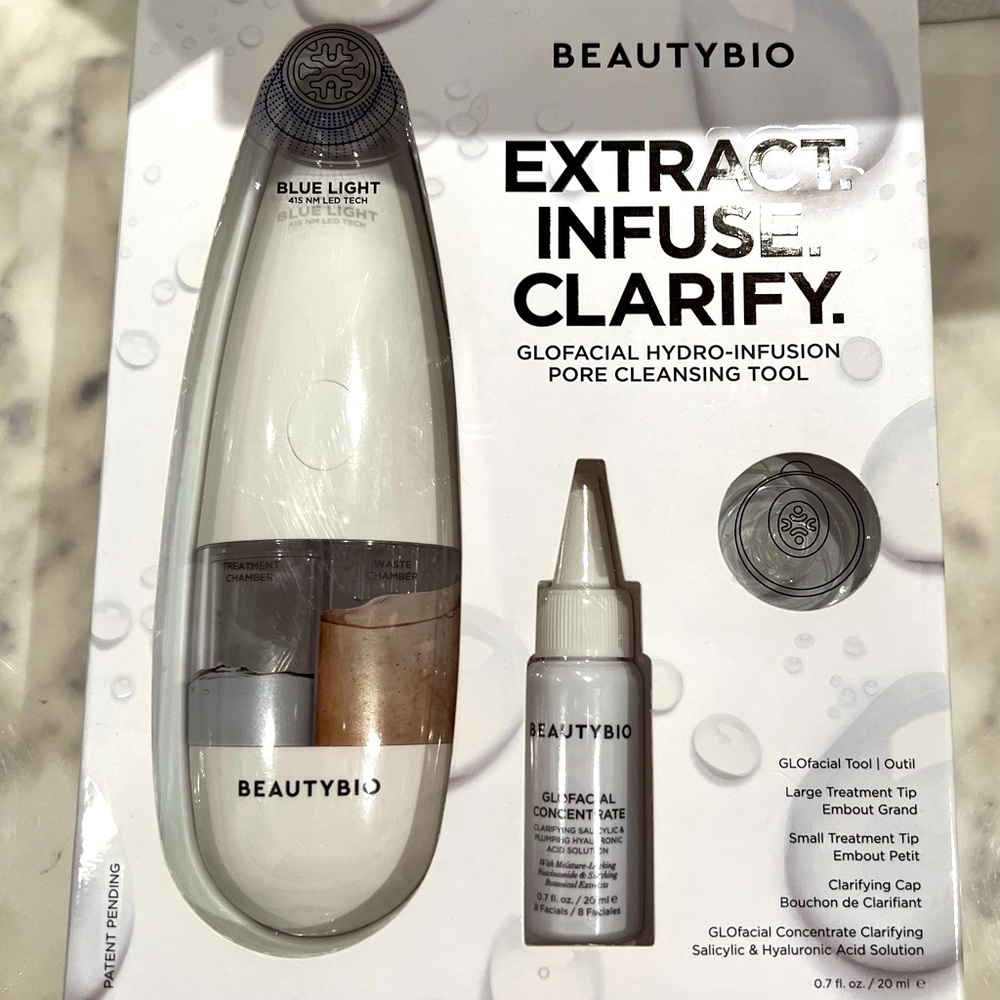 BeautyBio GLOfacial Hydro Infusion Deep Pore Cleansing + Blue LED Tool
